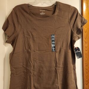 St. John's Bay Chocolate Brown Short Sleeve Tee